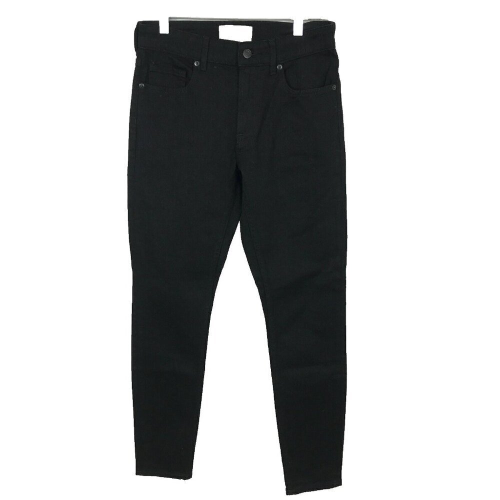 Everlane Women's Size 27 Regular Jeans Black Denim Skinny Leg High Rise 10" - Picture 1 of 5